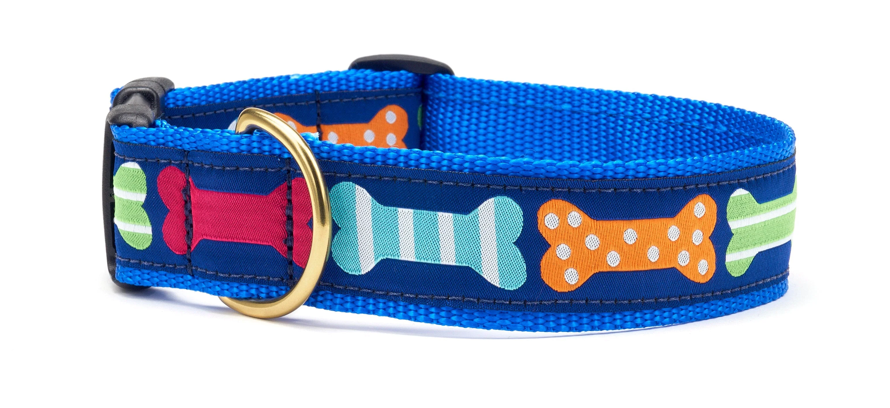Up Country Big Bones Extra Wide 1.5" Cast Brass Dog Collar