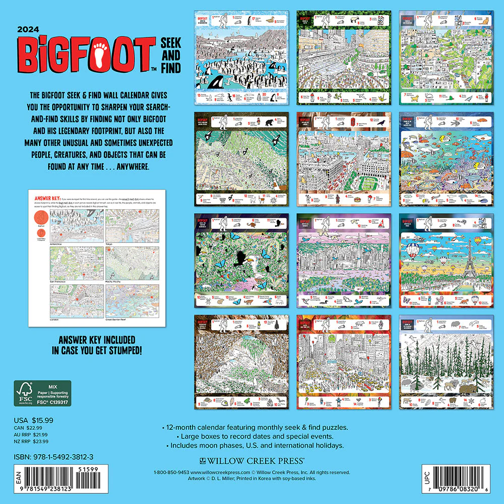 BigFoot Seek and Find Calendar (2024) - Image 3