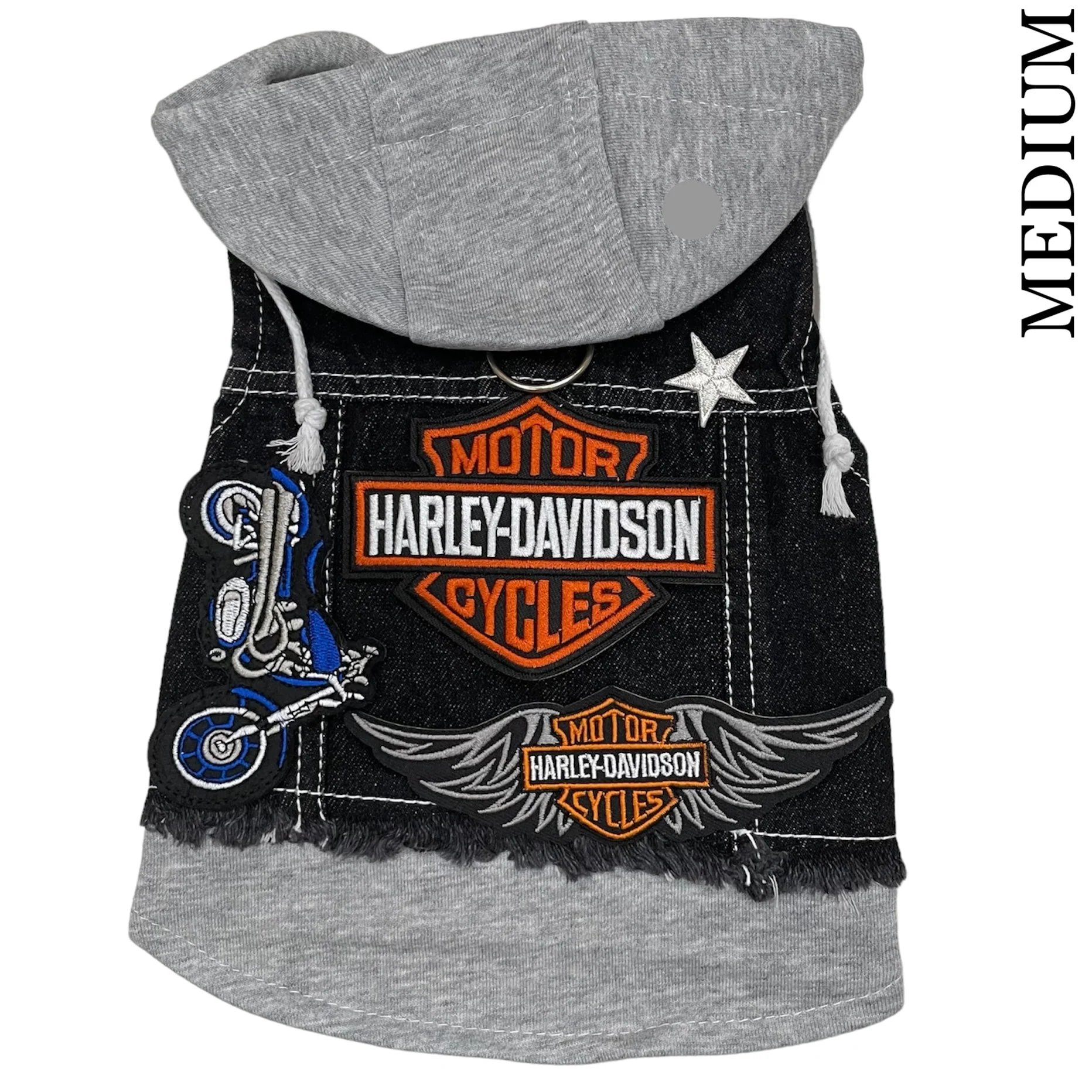 Black Biker Hoodie - Image 4