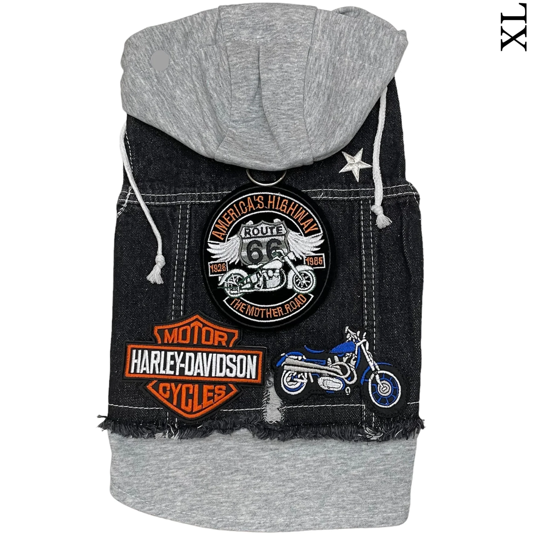 Black Biker Hoodie - Image 5