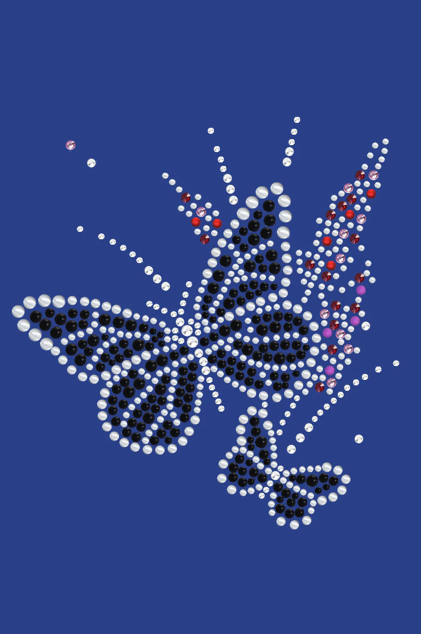 Black Butterfly with Flowers - Bandannas - Image 11