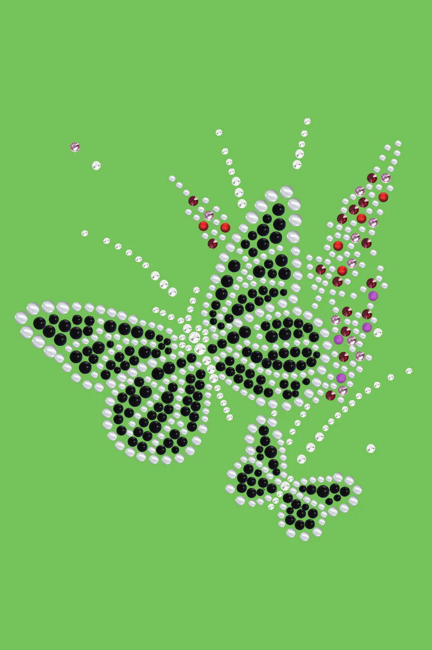 Black Butterfly with Flowers - Bandannas - Image 8