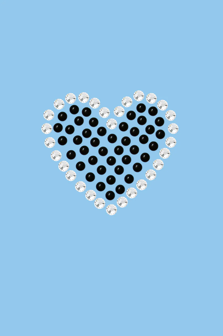 Black Rhinestone Heart Bandanna - Image 4