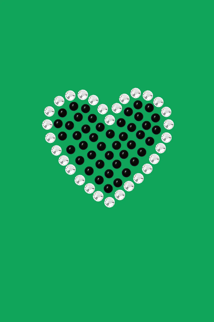 Black Rhinestone Heart Bandanna - Image 5