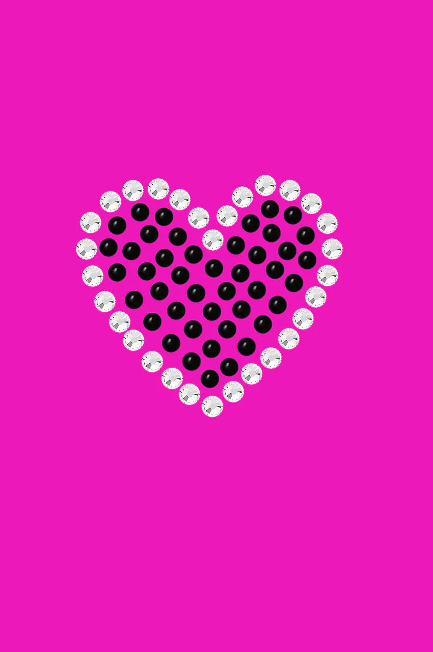 Black Rhinestone Heart Bandanna - Image 9