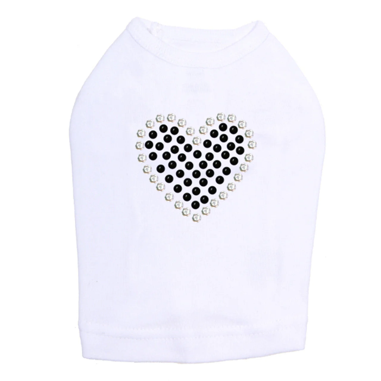 Black Rhinestone Heart - Dog Tank - Image 11