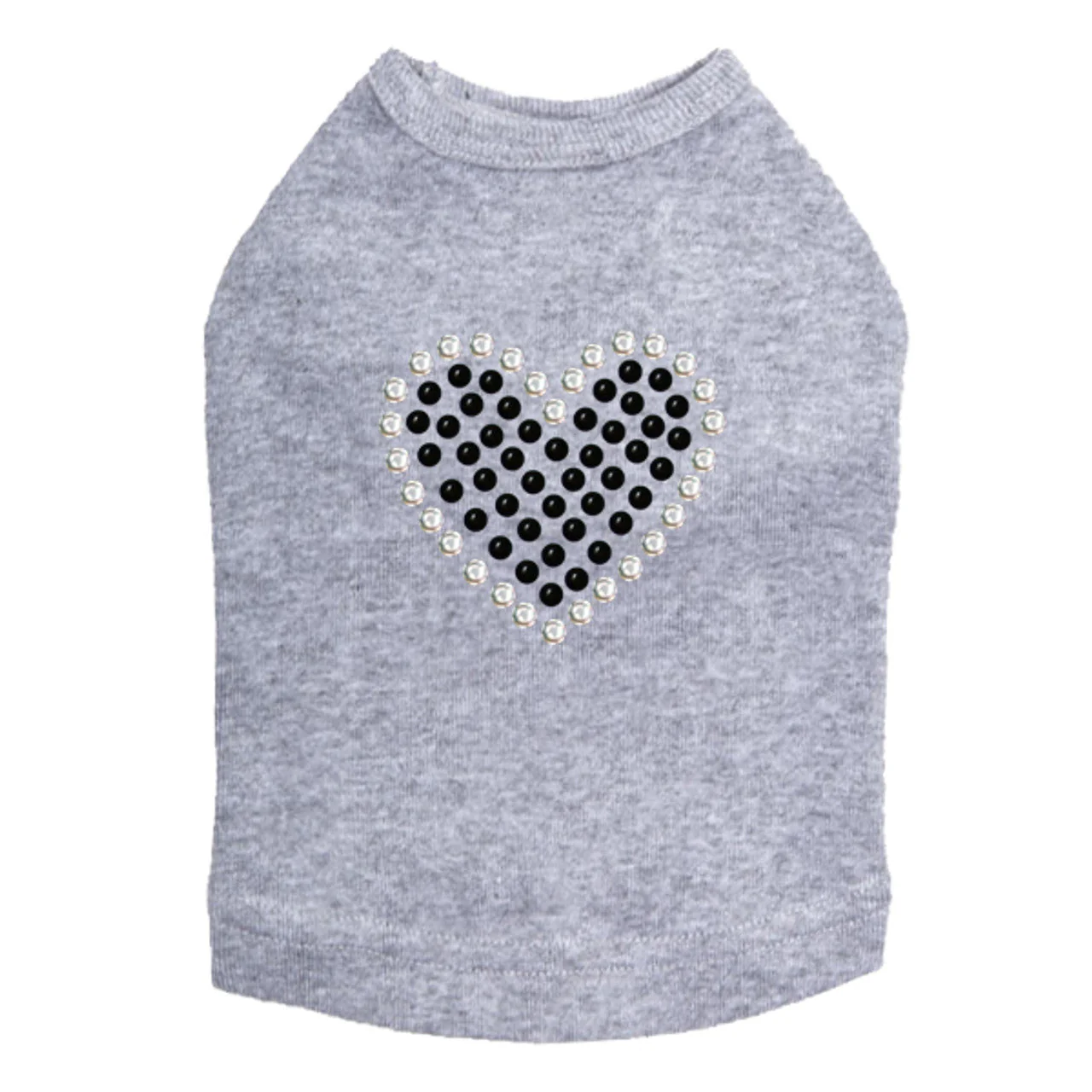 Black Rhinestone Heart - Dog Tank - Image 12