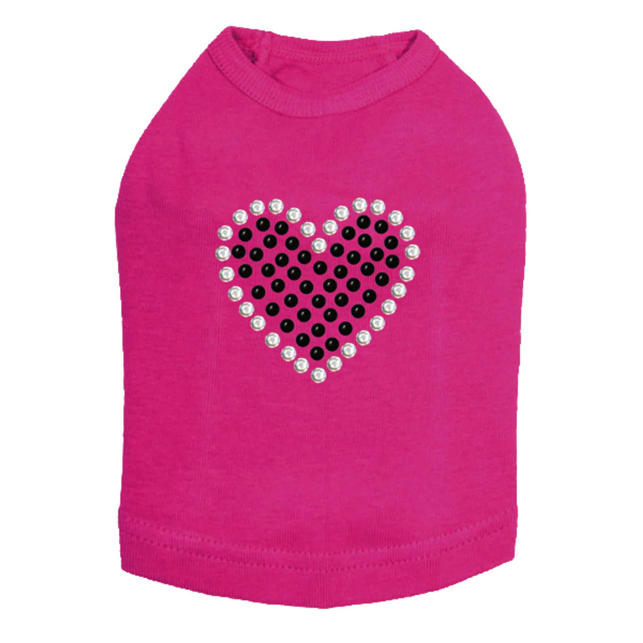Black Rhinestone Heart - Dog Tank - Image 13