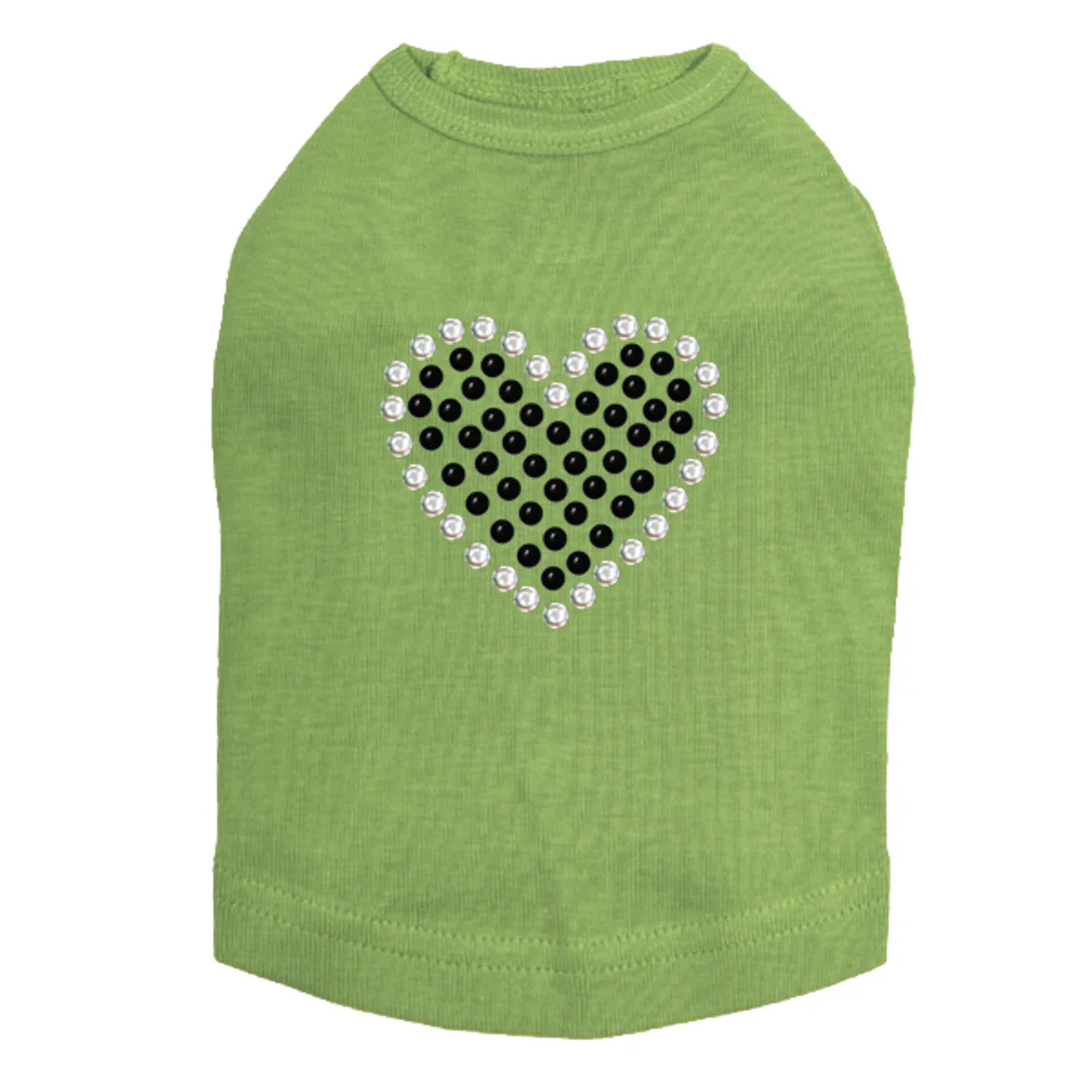 Black Rhinestone Heart - Dog Tank - Image 6