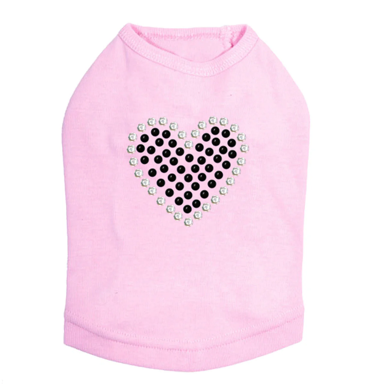 Black Rhinestone Heart - Dog Tank - Image 7