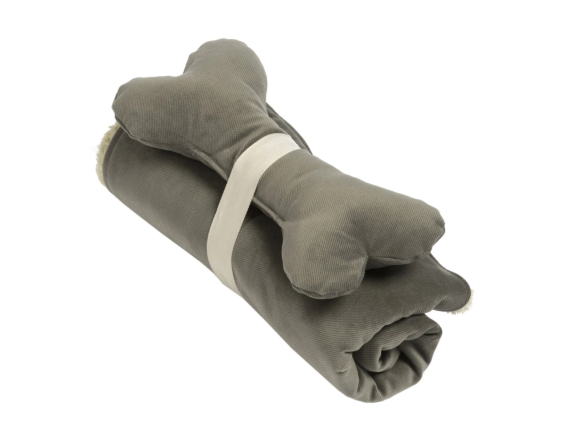 Jax & Bones Blanket and Bone Toy Set-Graphite Throw & Bone