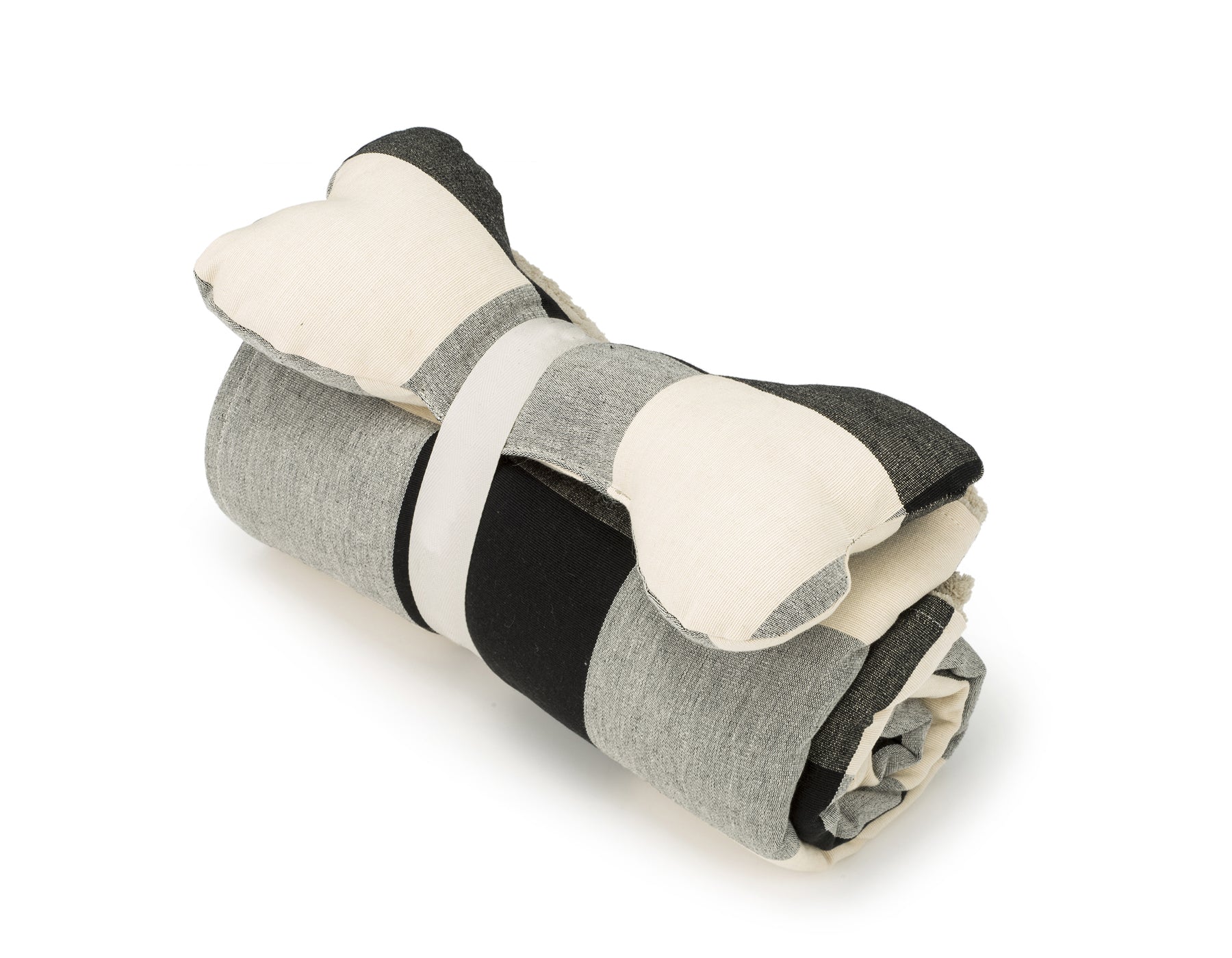 Jax & Bones Blanket and Toy Bone- Buffalo Black Throw & Bone - Image 2