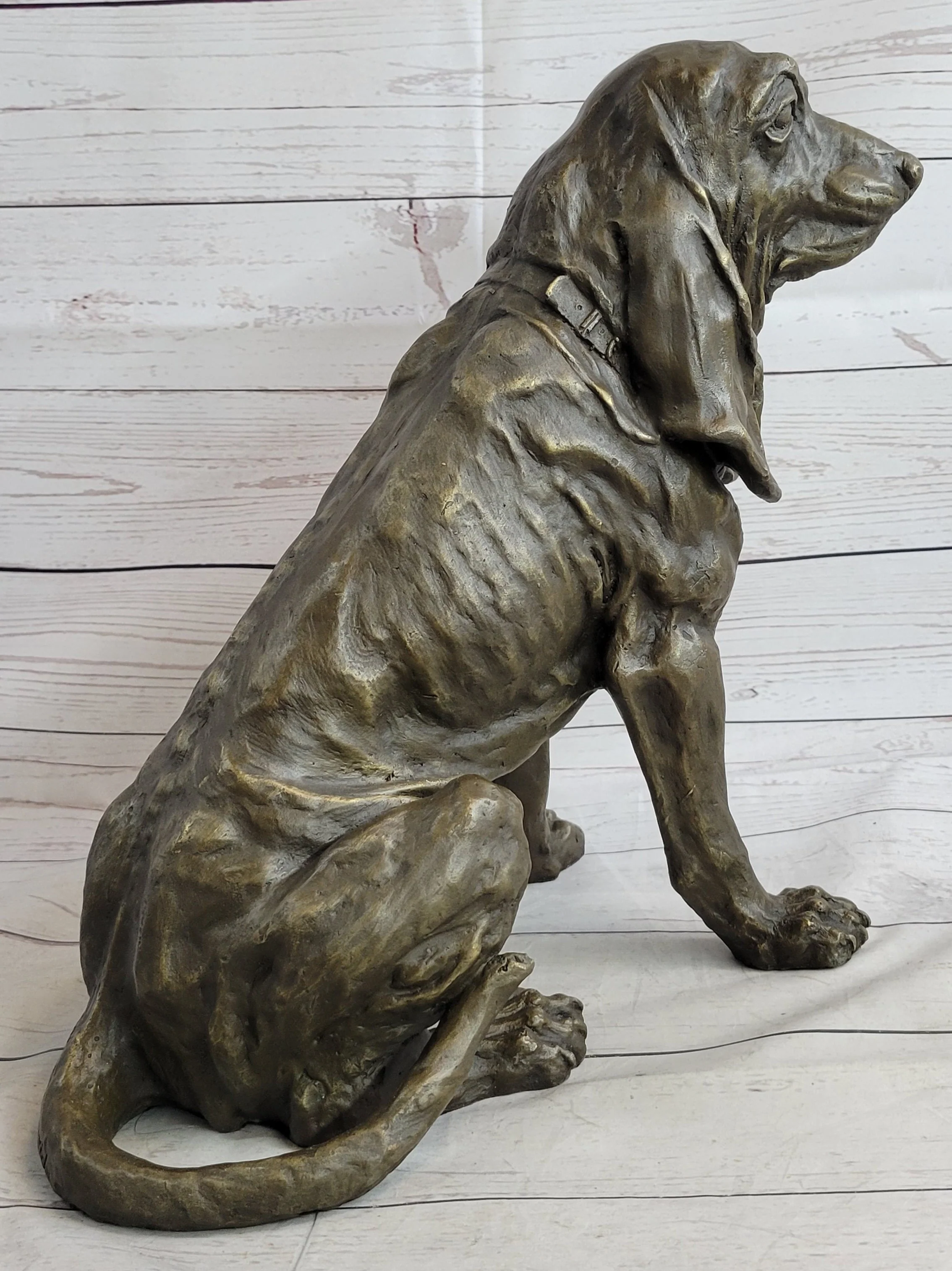Bloodhound Basset Hound Wrinkly Dog Figure Statue Sculpture 14" x 18" - Image 6