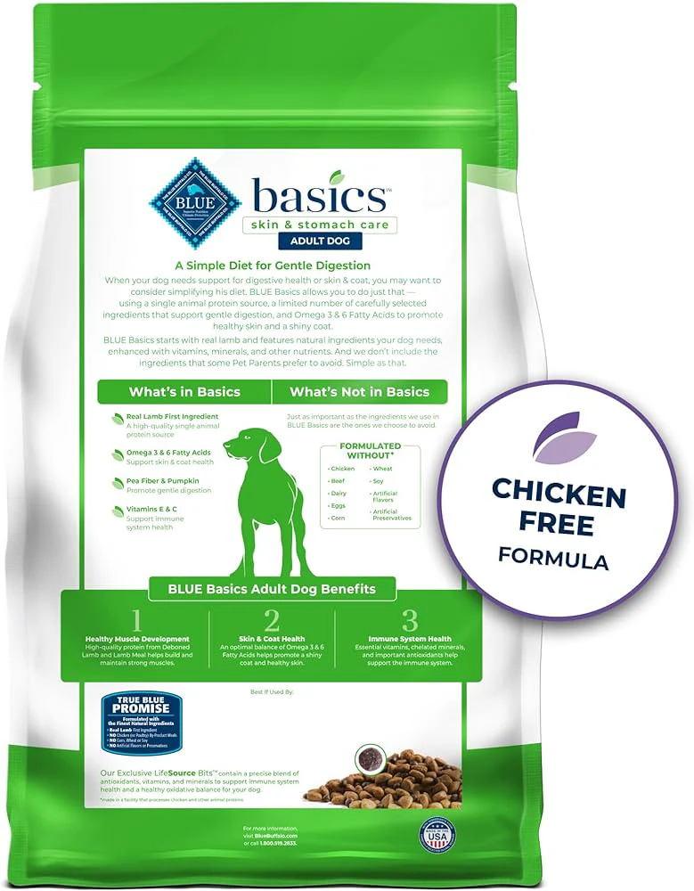 Blue Buffalo Basics Adult Grain-Free Lamb & Potato, Limited Ingredient Diet Dry Dog Food - Image 2