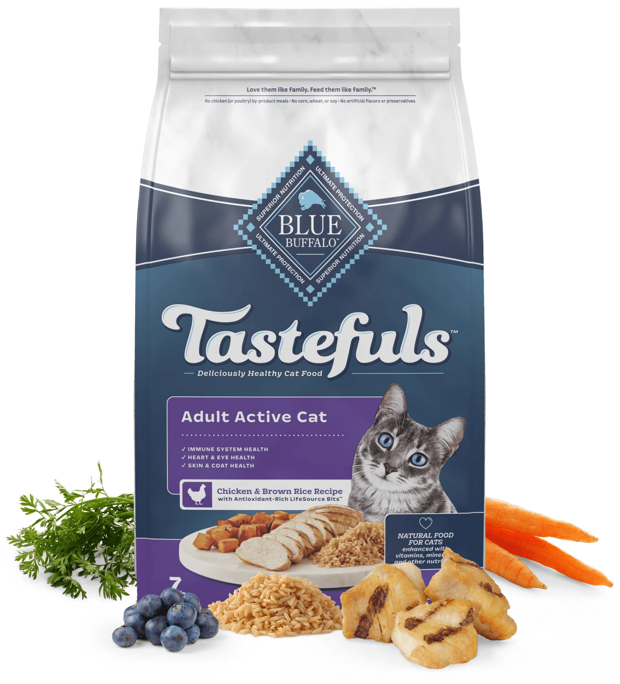 Blue Buffalo Blue Tastefuls Active Adult Cat Chicken & Brown Rice Recipe Dry Cat Food