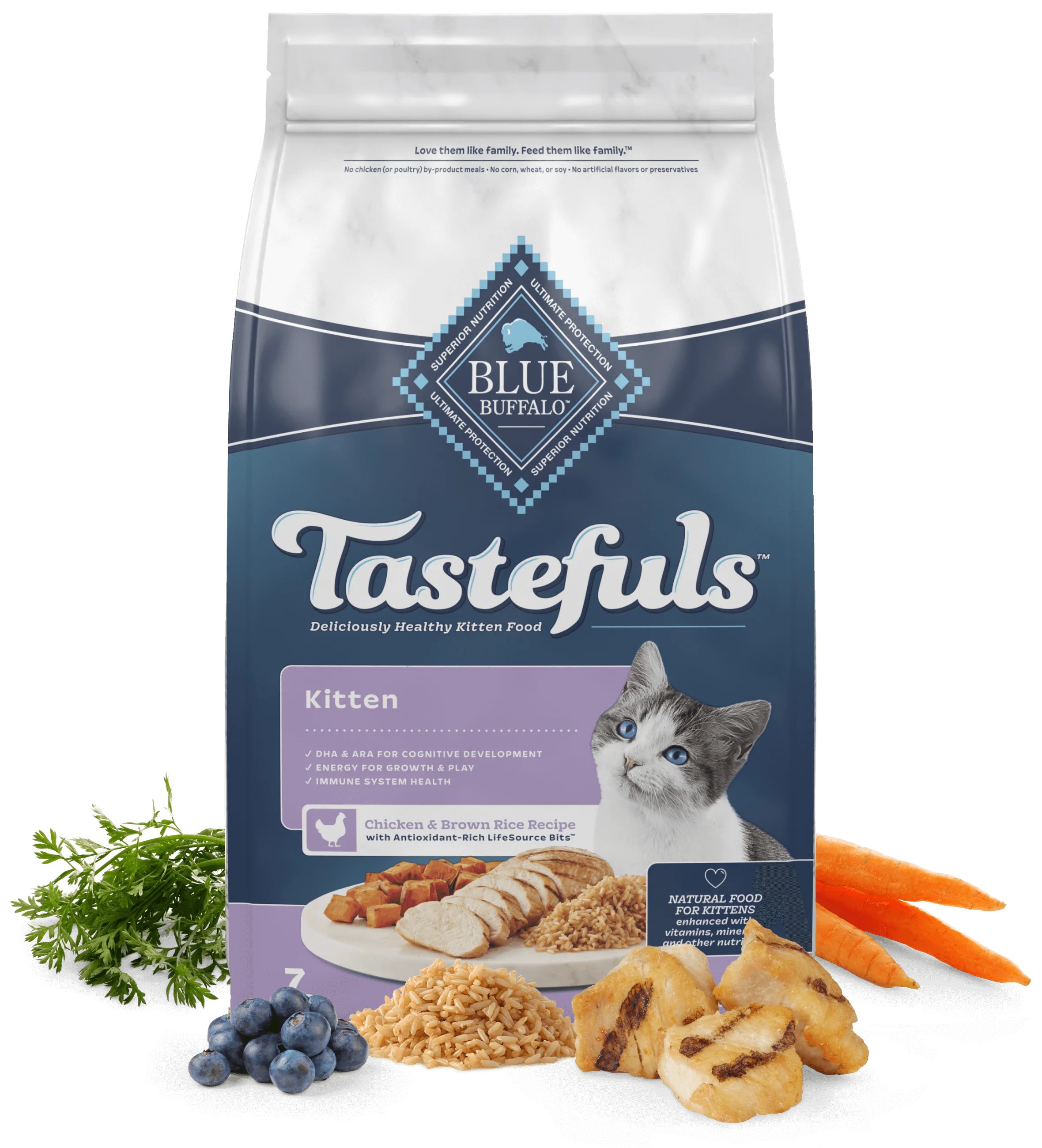 Blue Buffalo Blue Tastefuls Kitten Chicken & Brown Rice Recipe Dry Cat Food
