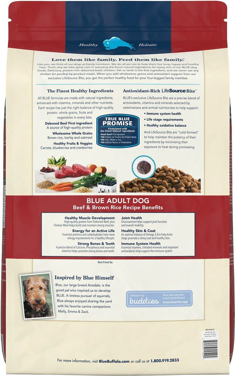 Blue Buffalo Life Protection Formula Adult Beef & Brown Rice Dry Dog Food - Image 2