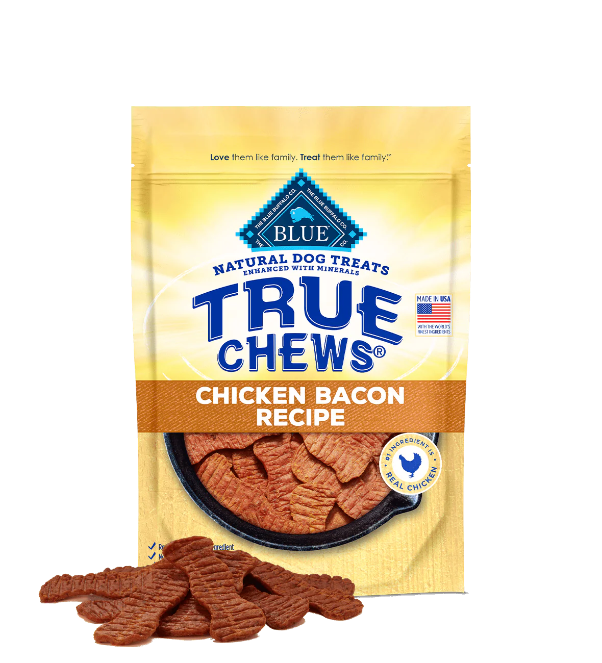 Blue Buffalo True Chews Premium Chicken and Bacon Dog Treats (12oz)