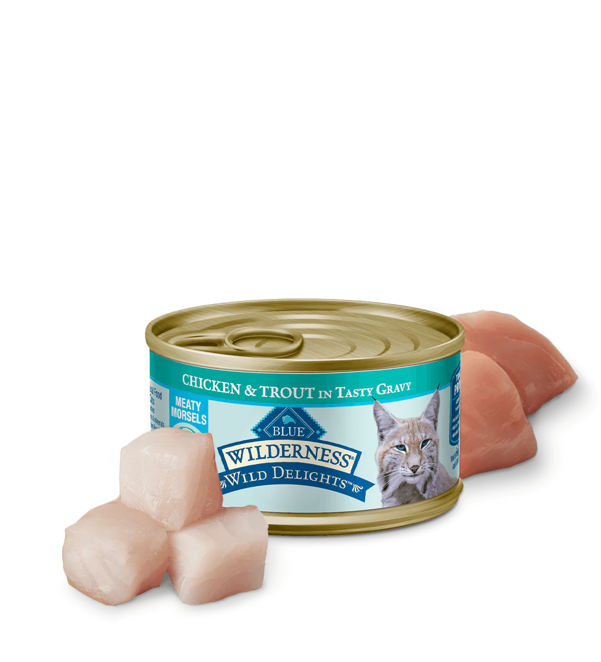 Blue Buffalo Wilderness Wild Delights Adult Chicken and Trout Entree Wet Cat Can (3oz)