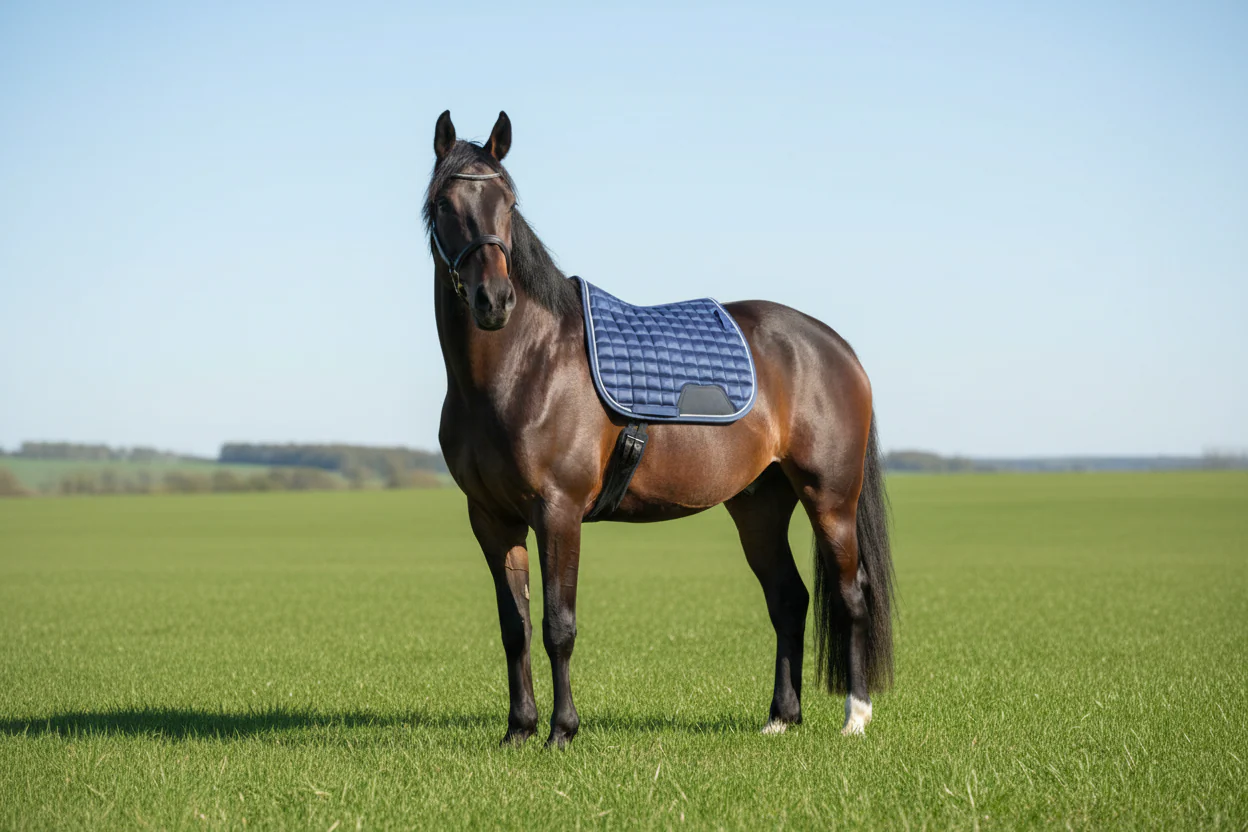 Blue Horse Saddle Pad for Jumping - Image 3