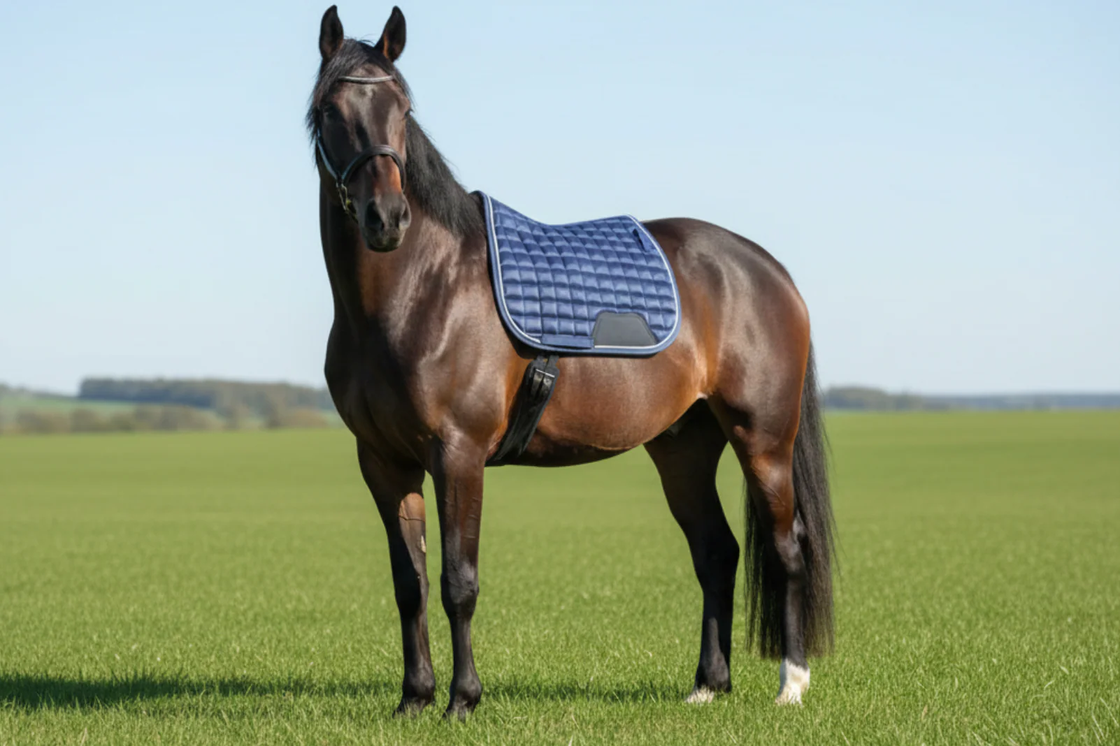 Blue Horse Saddle Pad for Jumping - Image 4