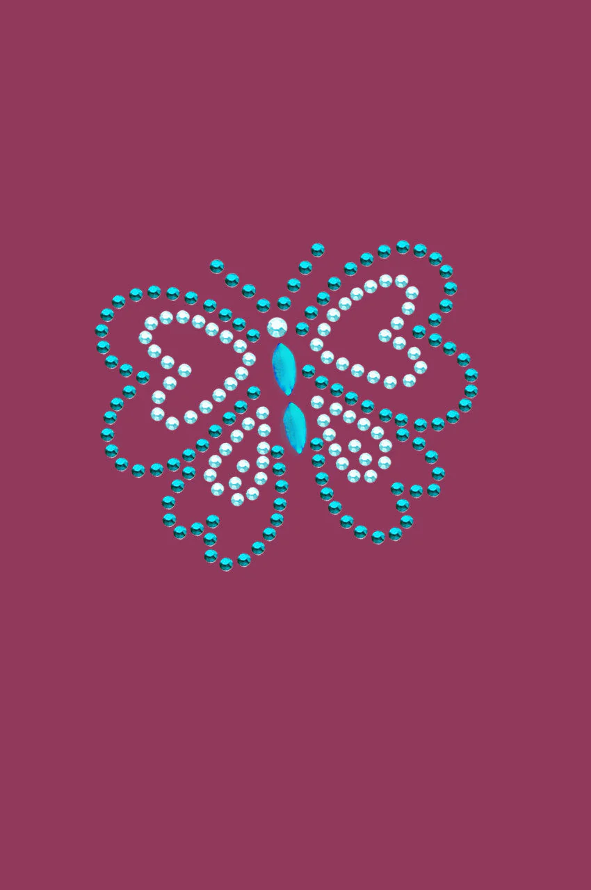 Blue Rhinestud Butterfly - Bandannas - Image 15