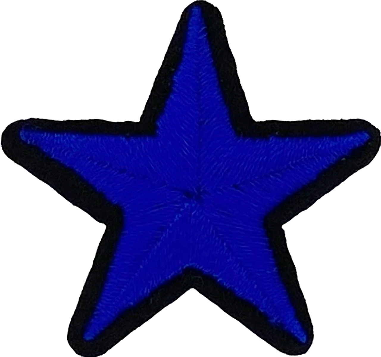 Blue with Black Outline Star - Patch