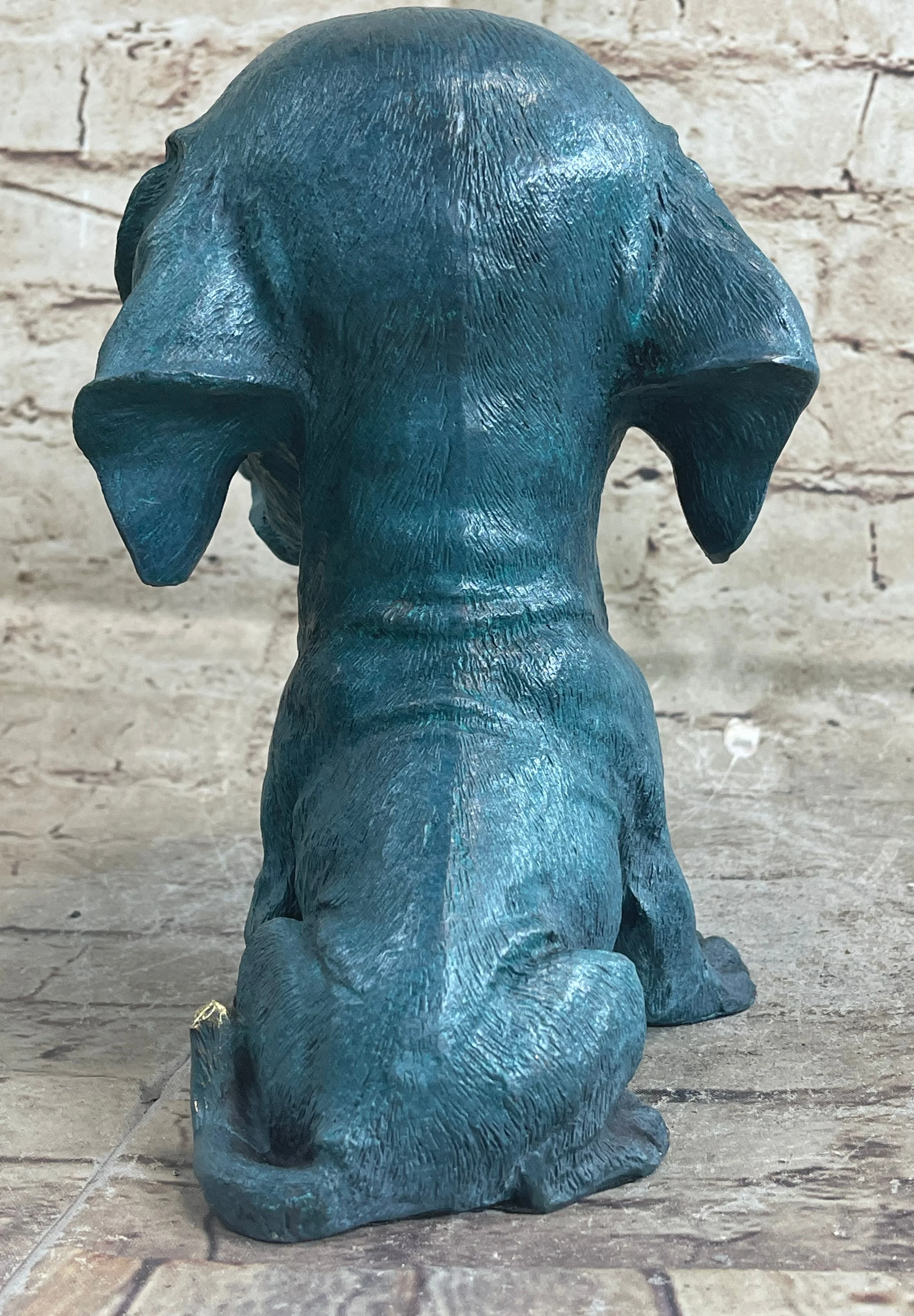 Bobble Head Style Labrador Retriever Puppy Dog Bronze Metal Figure Statue Art - Image 4