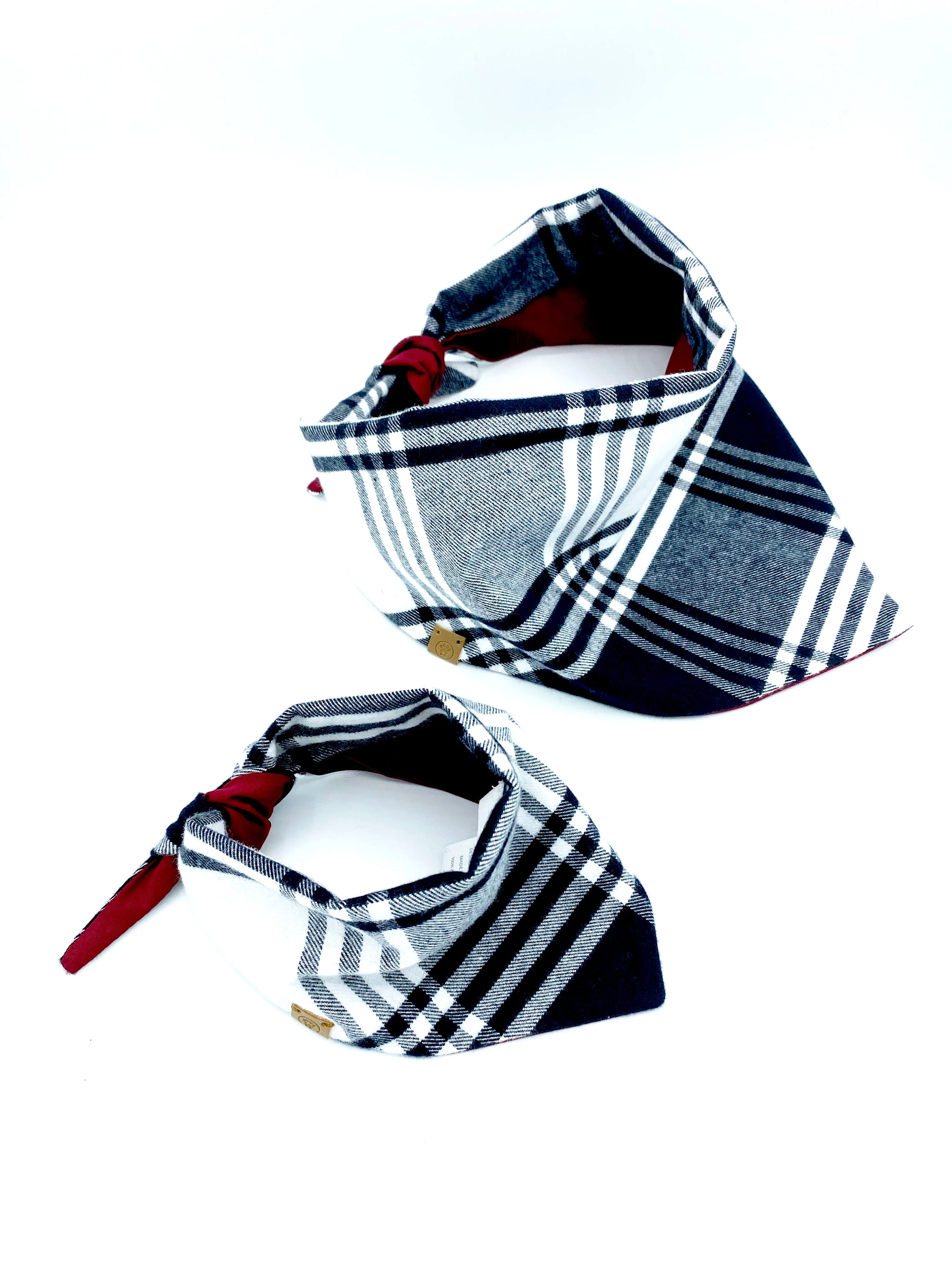 BESPOKE PAWS 'Bobby' Reversible Pet - Cotton Lightweight Comfort Breathable BANDANA