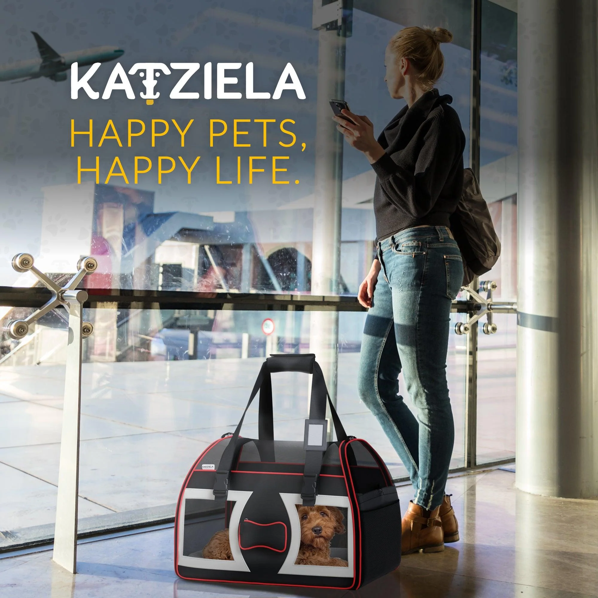 Bone Cruiser Pet Carrier with Removable Wheels and Telescopic Handle - Image 9