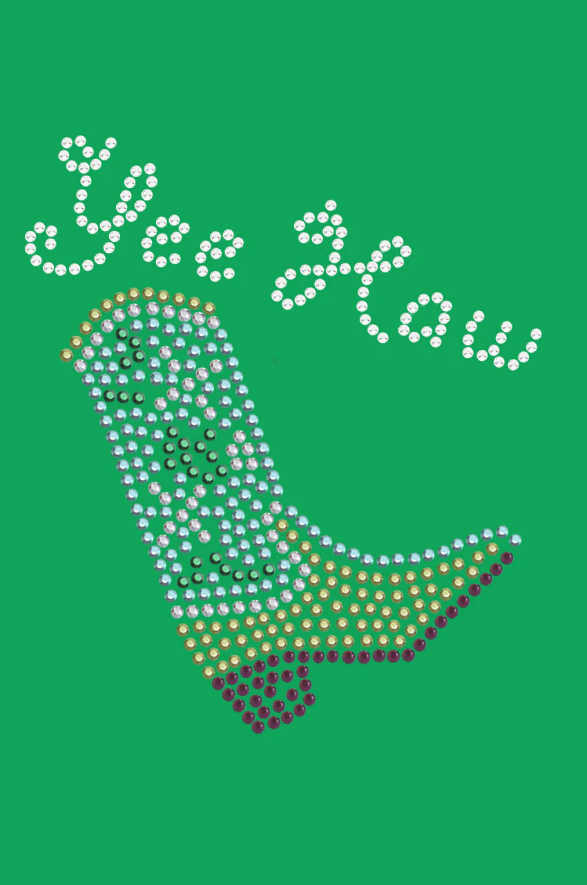 Boot (Green & Turquoise with Yee Haw) - bandana - Image 7