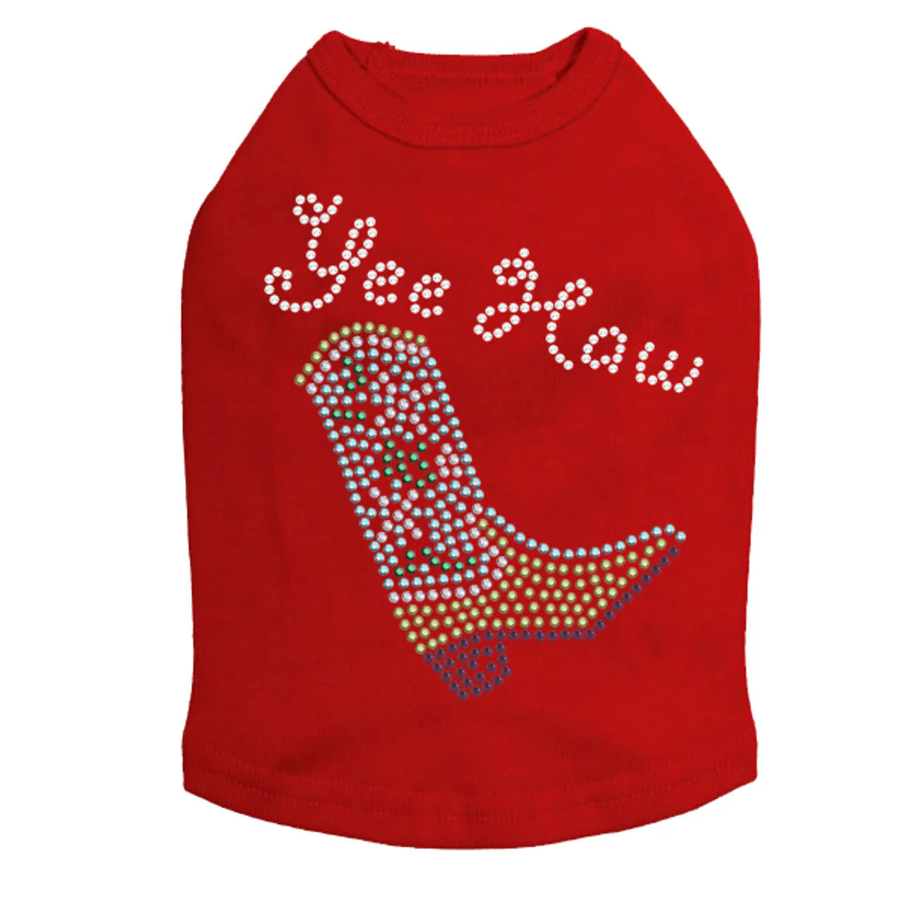 Boot (Green & Turquoise with Yee Haw) - Dog Tank - Image 7