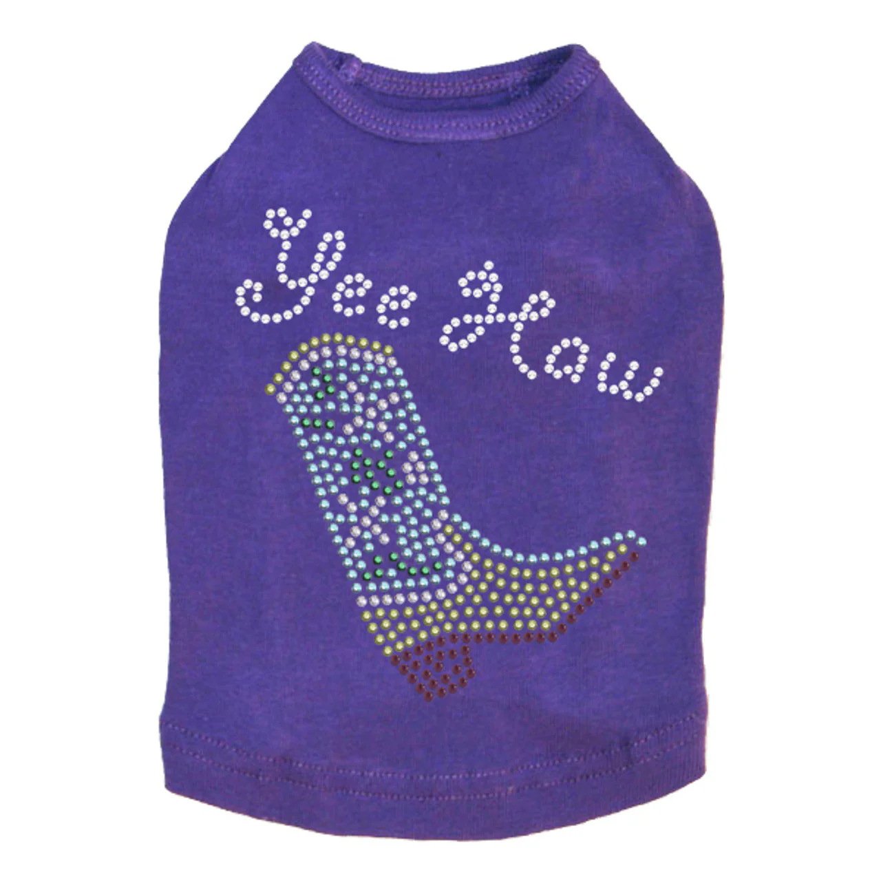 Boot (Green & Turquoise with Yee Haw) - Dog Tank - Image 9