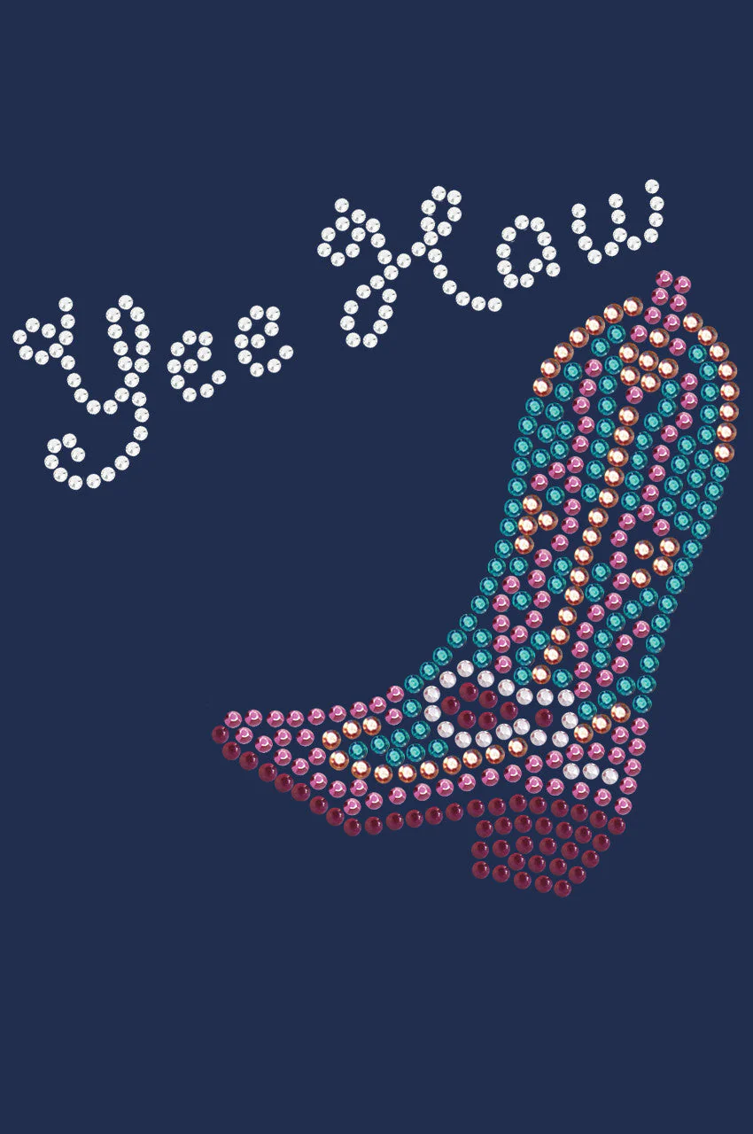 Boot (Pink & Turquoise with Yee Haw) - bandana - Image 3