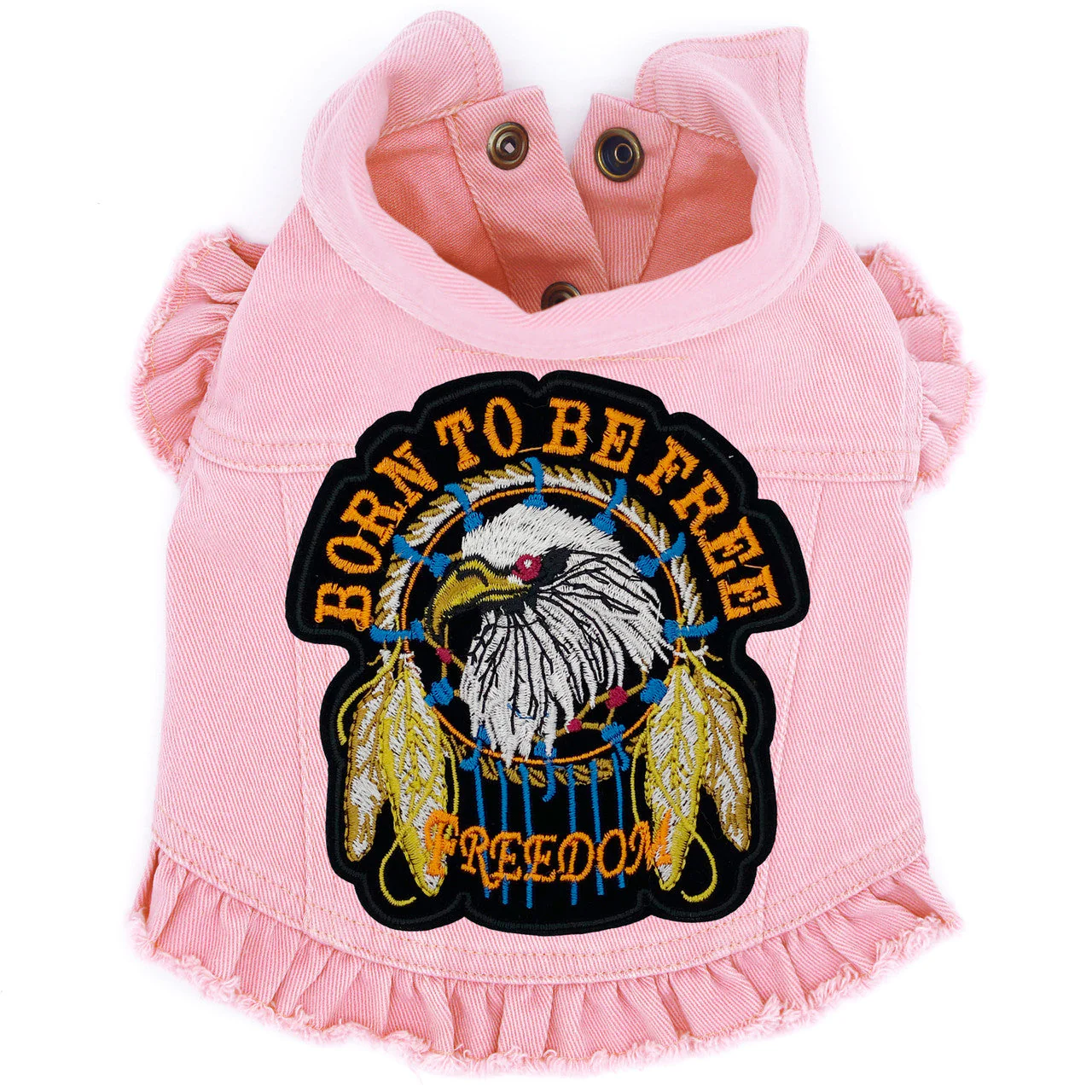 Born to be Free - Denim Dog Jacket - Image 7