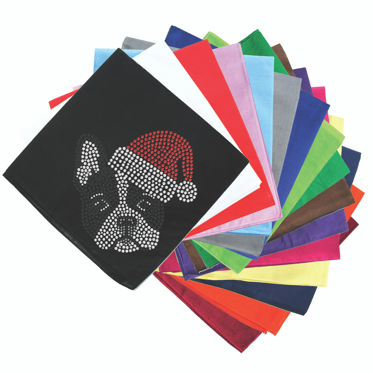 Boston Terrier with Santa Hat - Bandana