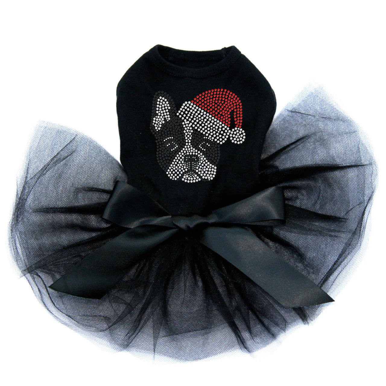 Boston Terrier with Santa Hat - Custom Tutu - Image 3