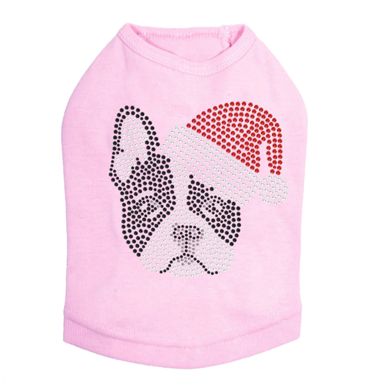 Boston Terrier with Santa Hat - Dog Tank - Image 2