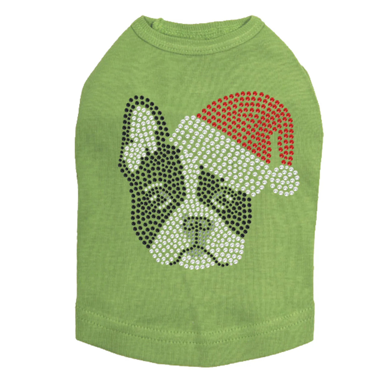Boston Terrier with Santa Hat - Dog Tank - Image 4