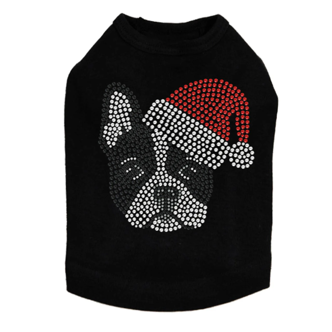 Boston Terrier with Santa Hat - Dog Tank - Image 5
