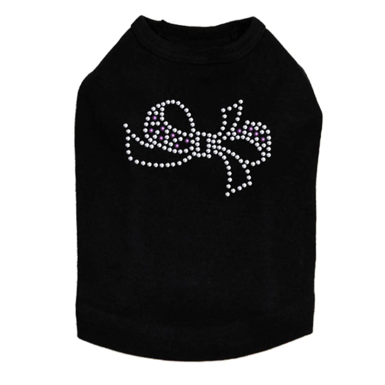 Bow (Purple & Silver) - Dog Tank - Image 13