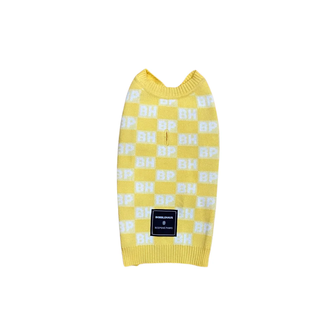 BESPOKE PAWS BP X BH Check Sweater vest - Cotton Recycled Warm Cozy Sweaters