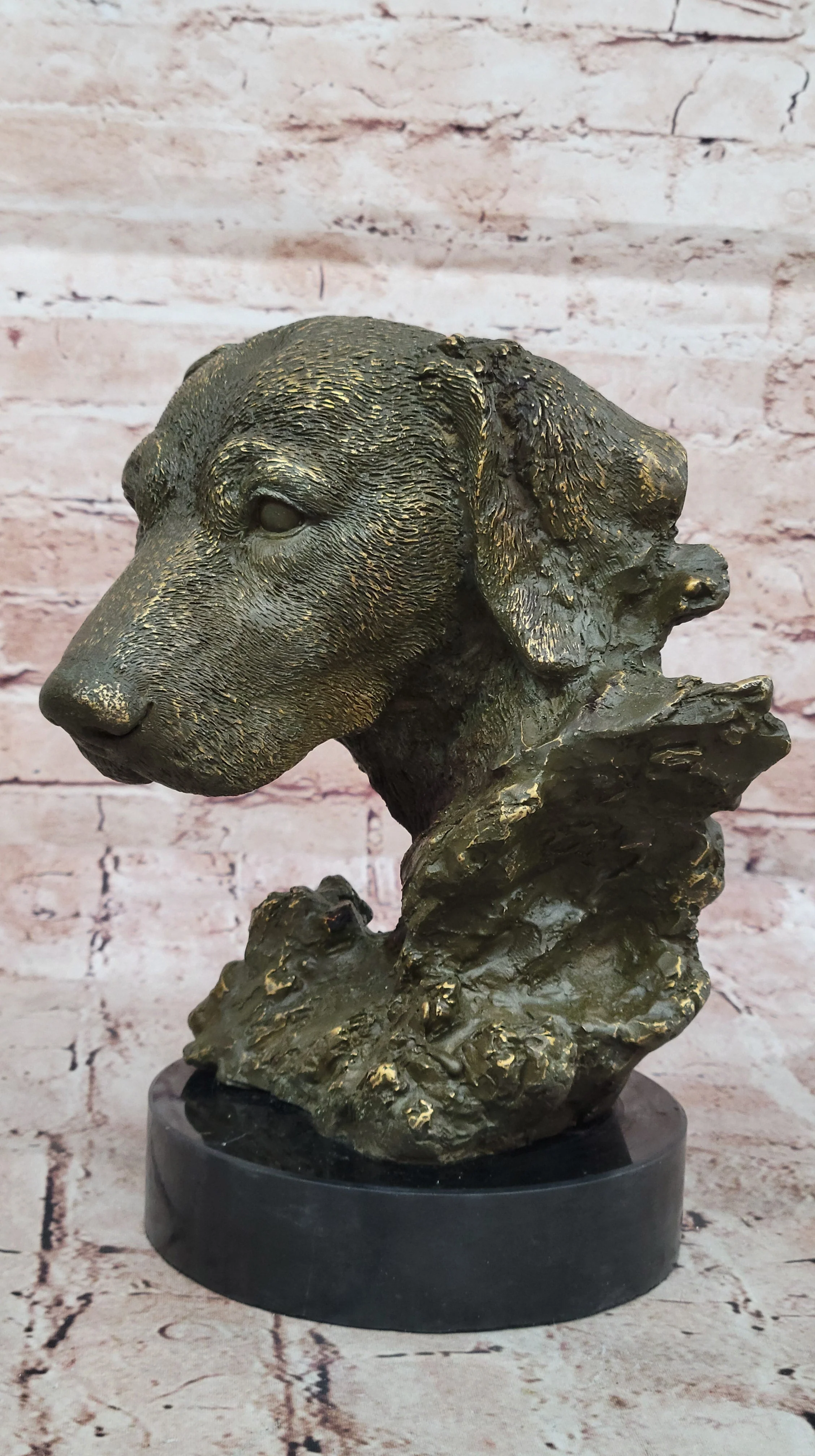 Bronze Labrador Retriever Dog Head Sculpture - Signed Original Art - Image 3