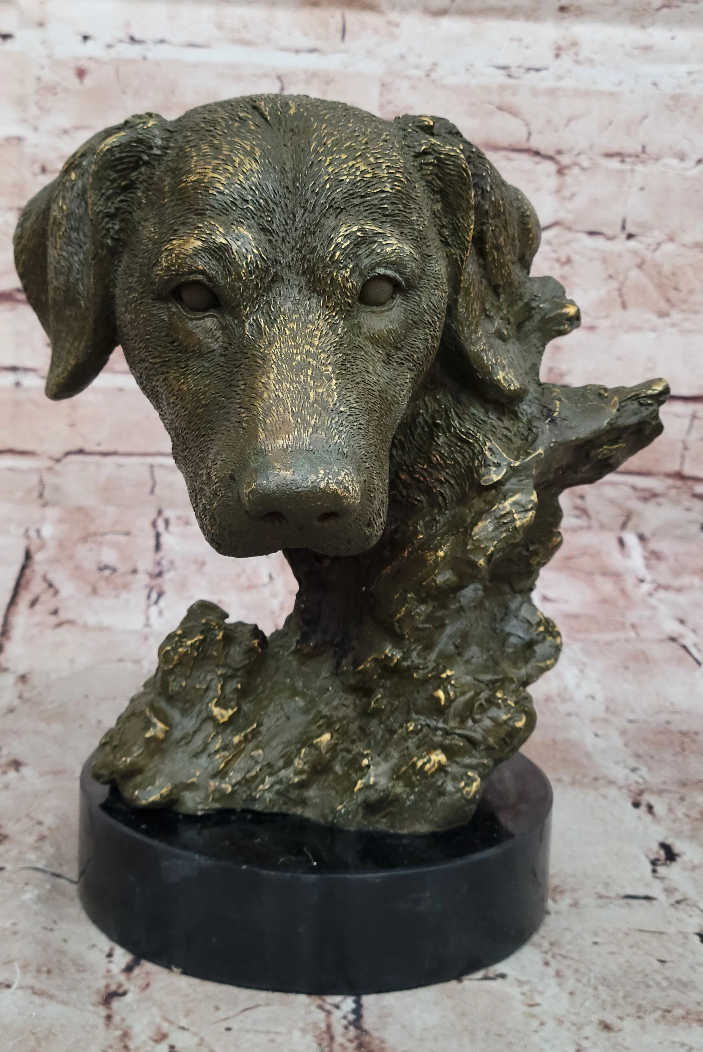 Bronze Labrador Retriever Dog Head Sculpture - Signed Original Art - Image 4