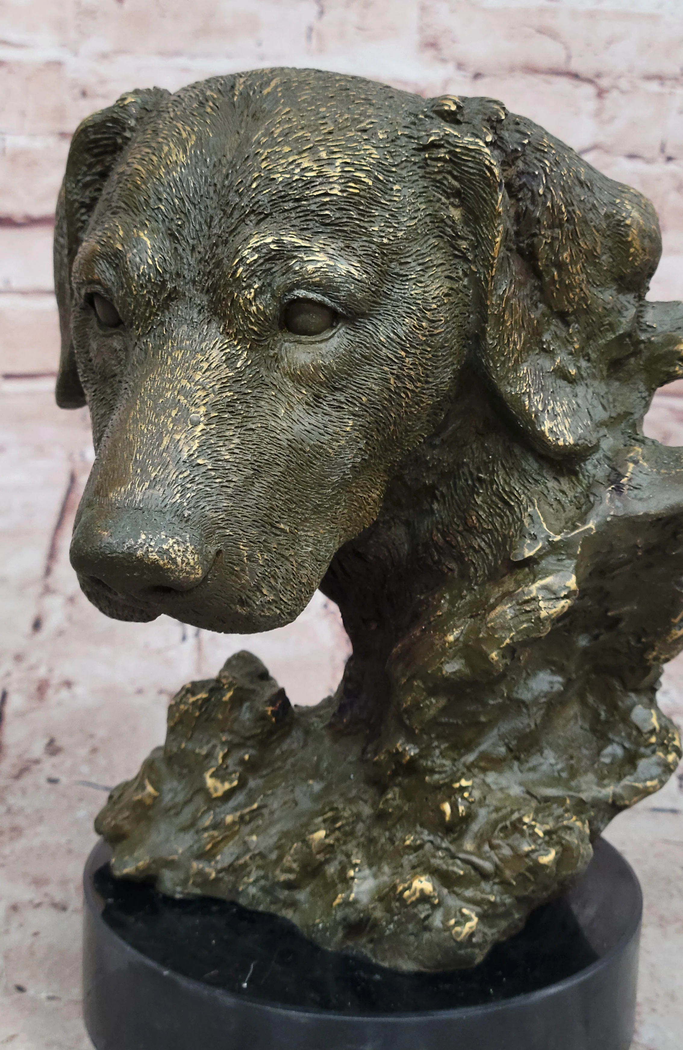 Bronze Labrador Retriever Dog Head Sculpture - Signed Original Art - Image 7