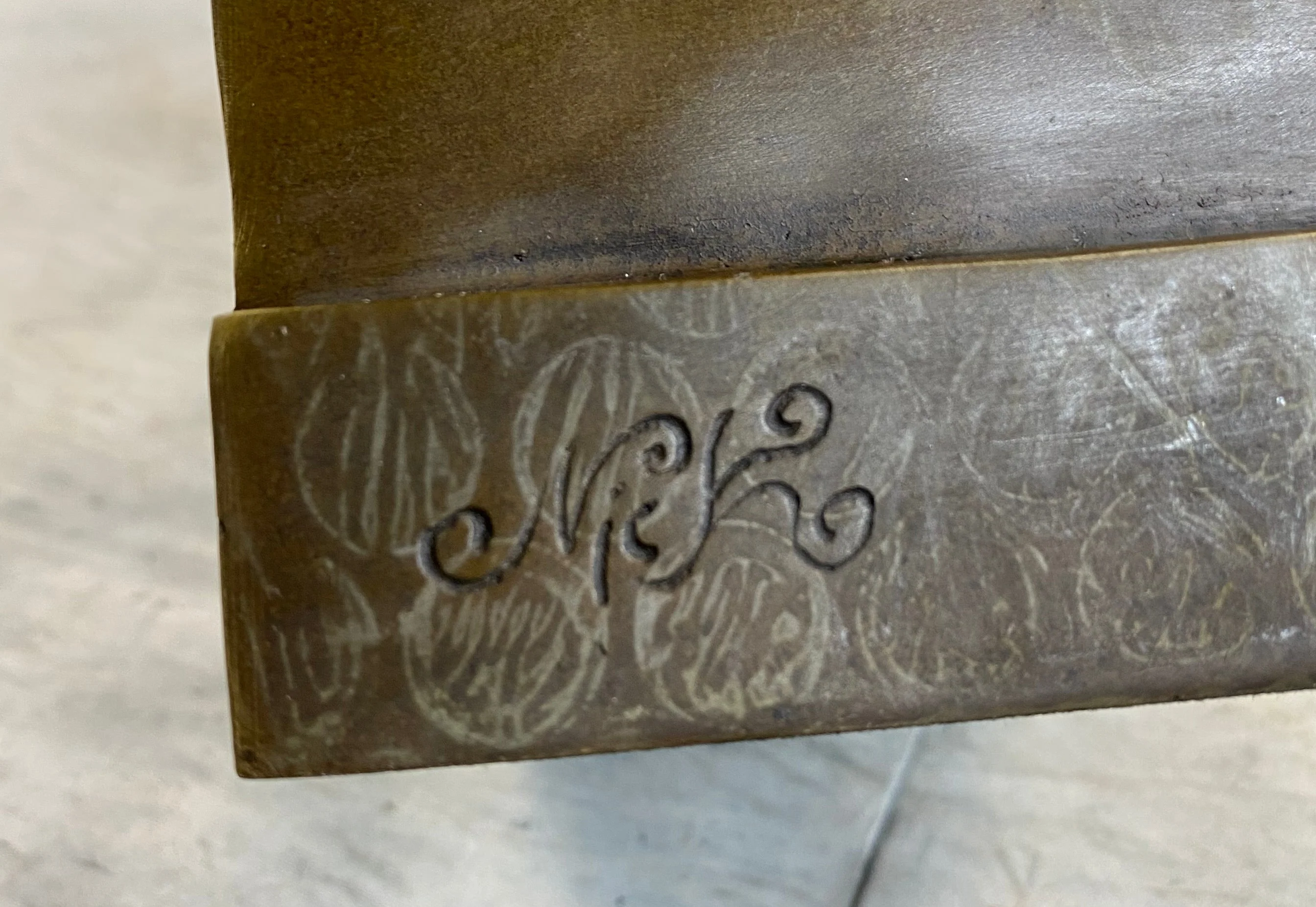 Bronze Metal Cat Kitten Bookends Signed Original Collectible 6" x 6" - Image 10