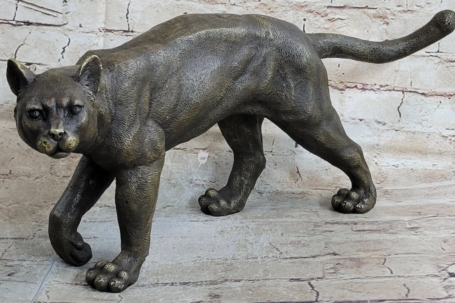 Bronze Metal Cat Kitten Housecat Sculpture Statue Figurine Feline Art Signed Original - Image 3