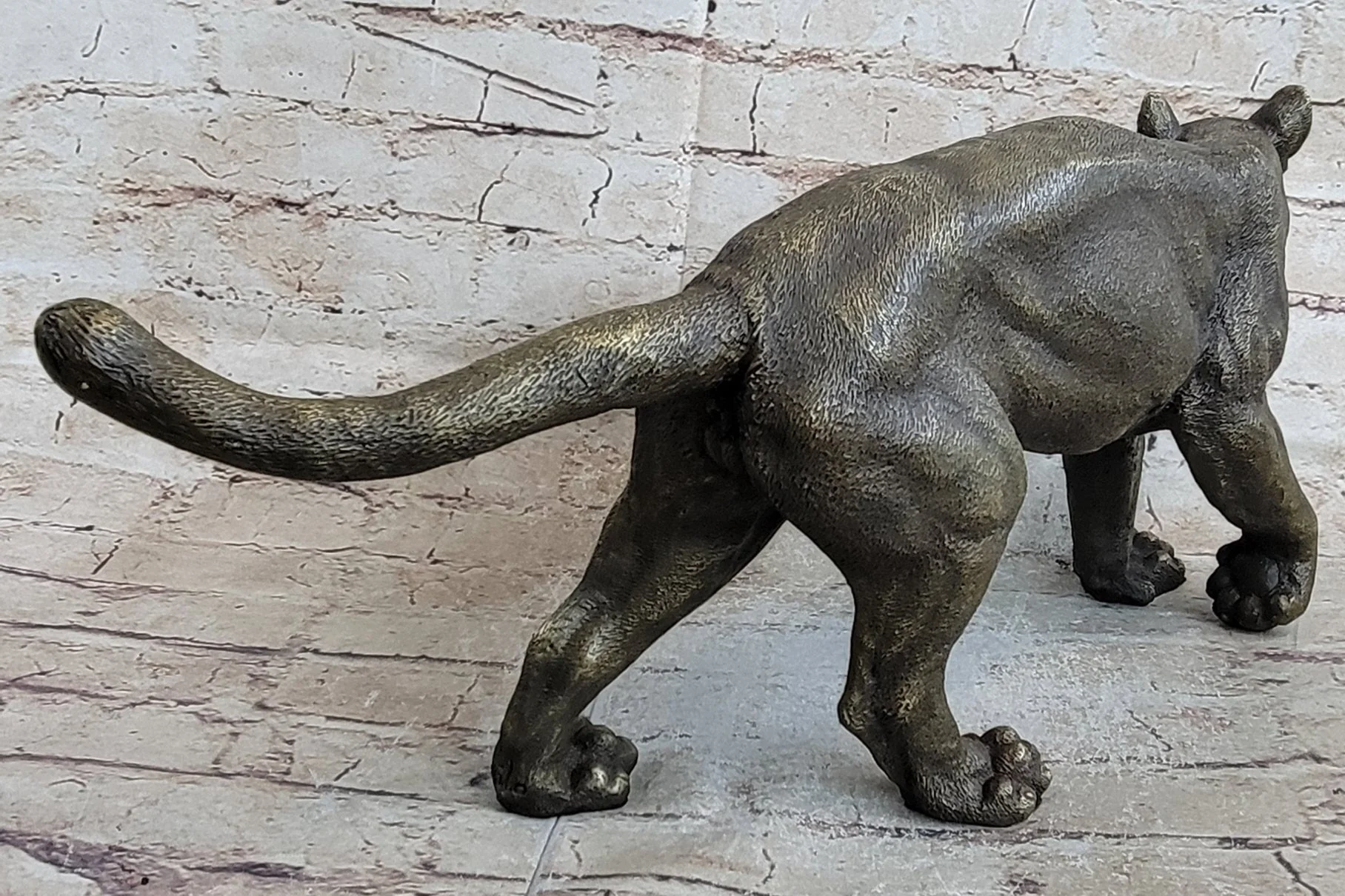 Bronze Metal Cat Kitten Housecat Sculpture Statue Figurine Feline Art Signed Original - Image 5