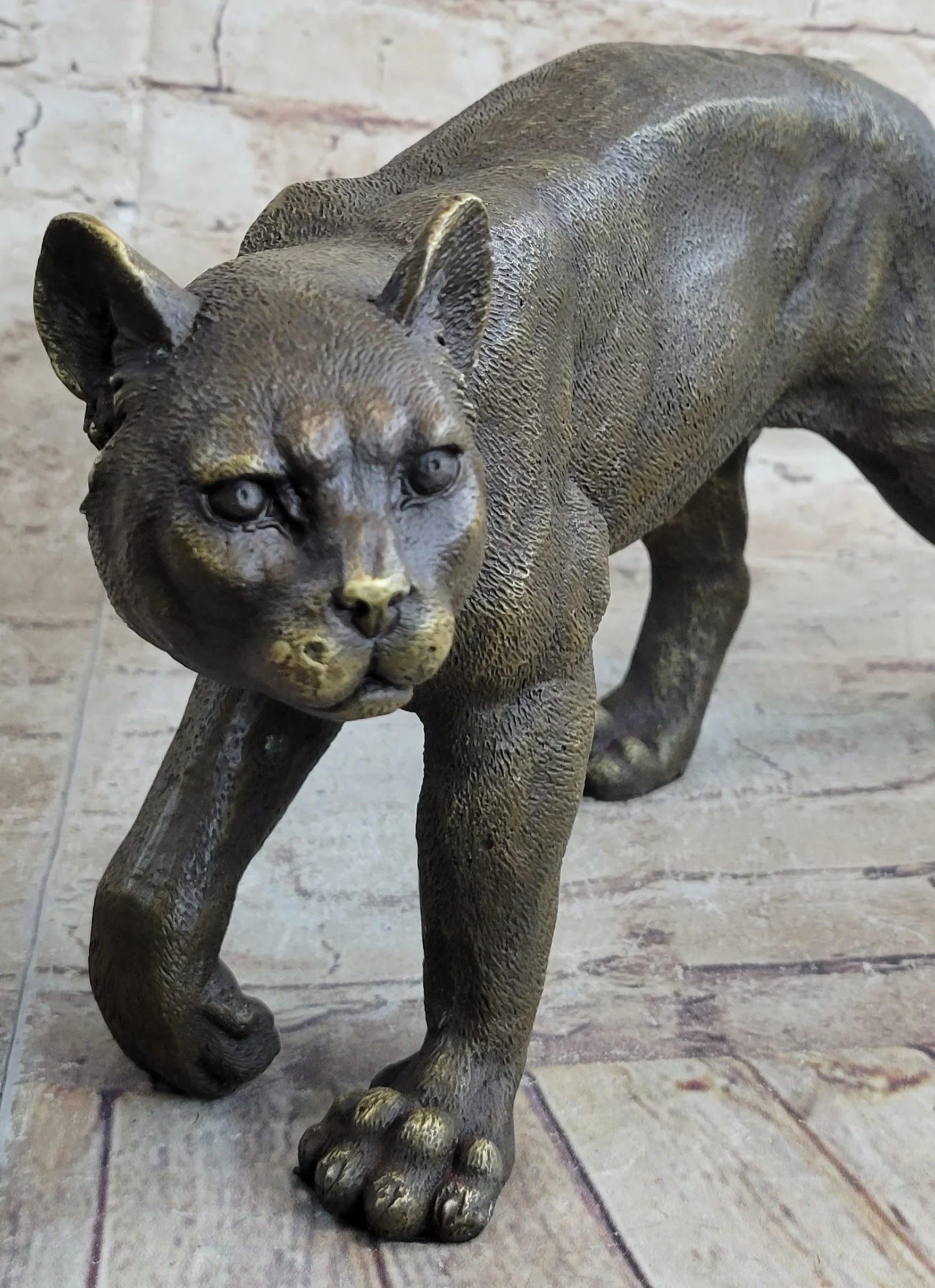 Bronze Metal Cat Kitten Housecat Sculpture Statue Figurine Feline Art Signed Original - Image 9
