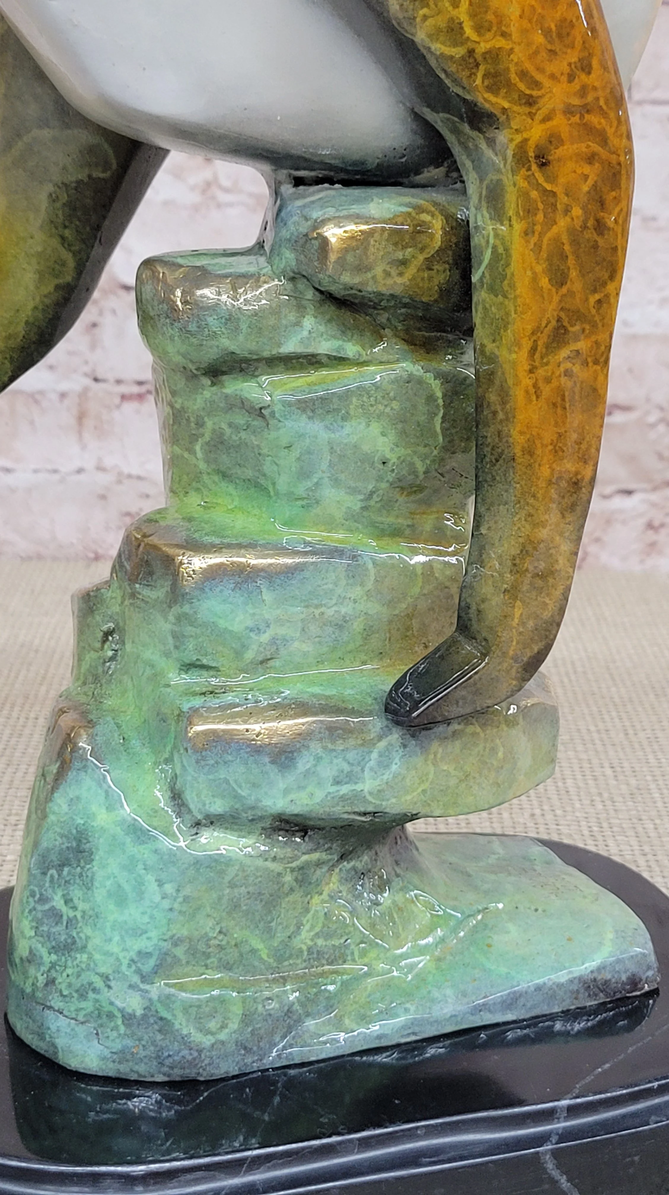 Bronze Metal Cougar Mountain Lion w/ Glazed Patina Finish Statue Sculpture Limited Edition 14" x 10" - Image 8